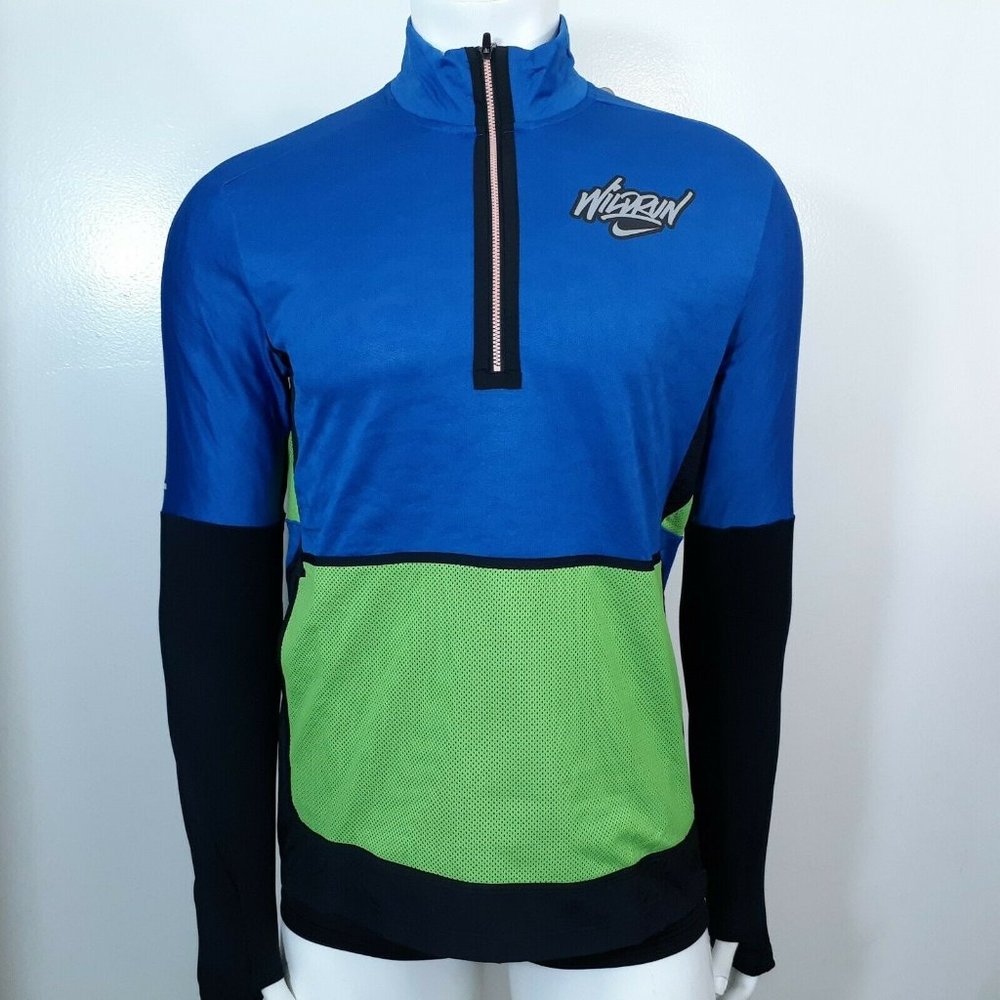 Nike Men's Dri Fit Element Wild Run Jacket Sweater Running Black Sz M